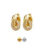 18K Gold-Plated Brooklyn Earrings - Dressed.