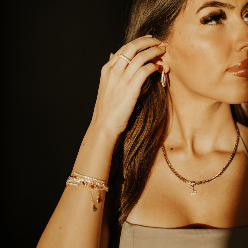 18K Gold-Plated Julia Earrings - Dressed.