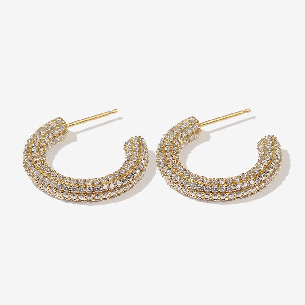 18K Gold-Plated Julia Earrings - Dressed.