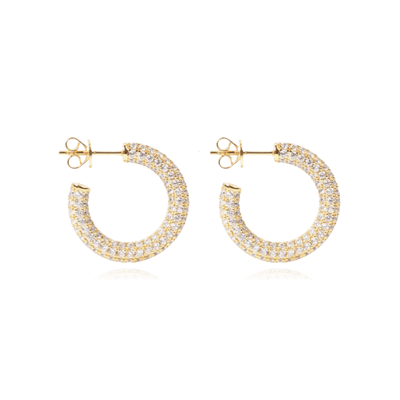 18K Gold-Plated Julia Earrings - Dressed.