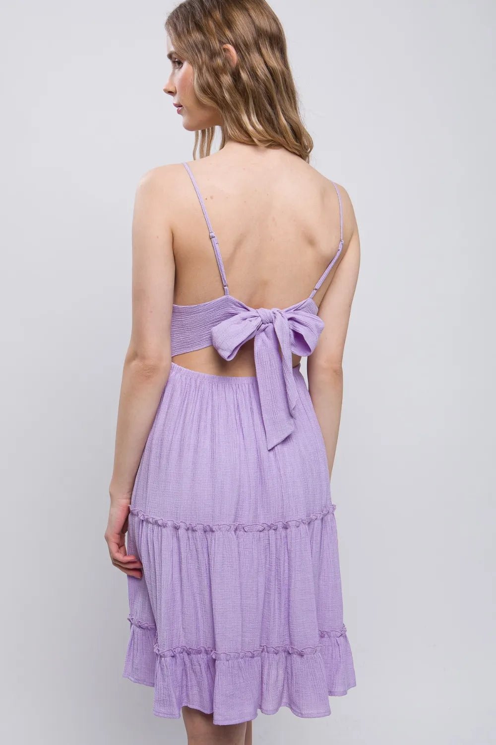 Amélie Lace-Tie Cami Mini Dress - Dressed.