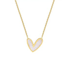 Ashley Mother Of Pearl Heart Necklace - Dressed.