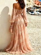 Aurelia Off-Shoulder Balloon-Sleeve Maxi Dress - Dressed.