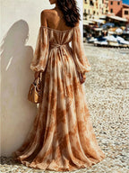 Aurelia Off-Shoulder Balloon-Sleeve Maxi Dress - Dressed.