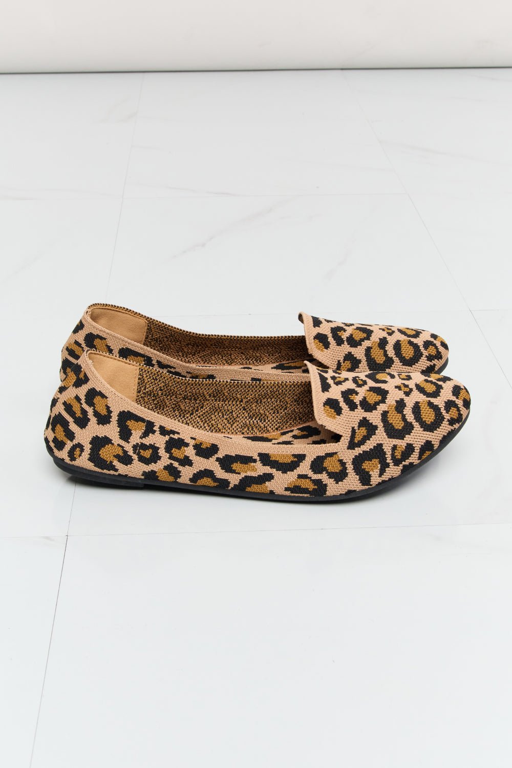 Avery Pointed-Toe Leopard Flats - Dressed.
