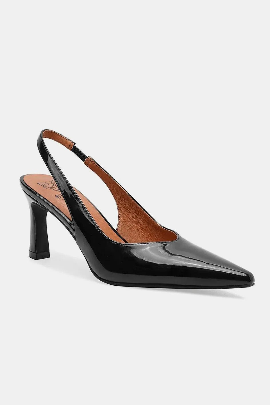 Beast Fashion Faux Leather Point Toe Slingback Pumps - Dressed.