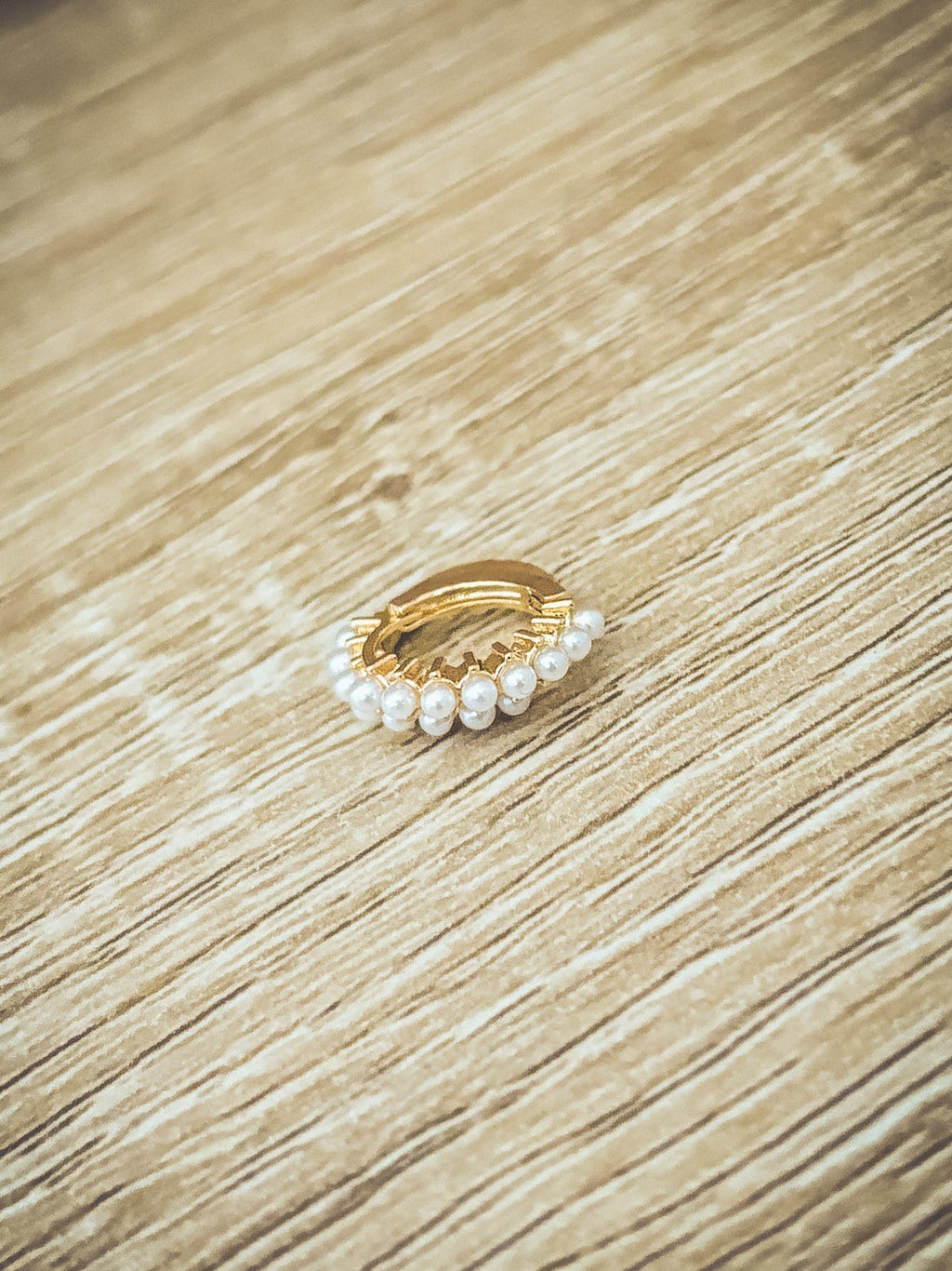 Beautiful Dainty Pearl and Gold or Silver Huggie Earrings - Dressed.