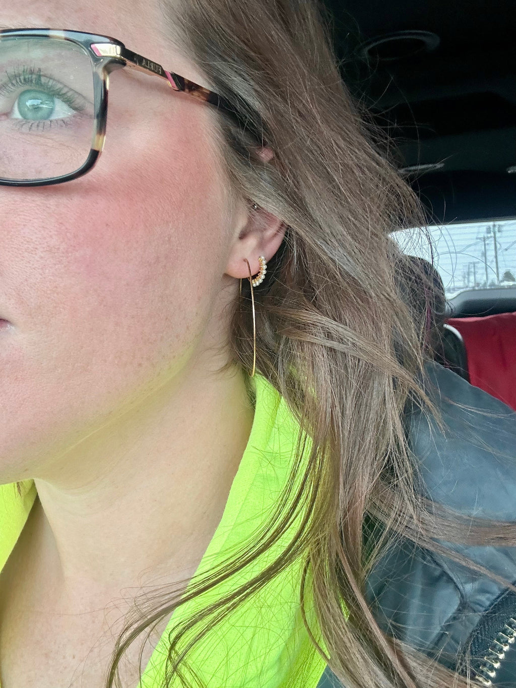 Beautiful Dainty Pearl and Gold or Silver Huggie Earrings - Dressed.