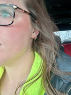 Beautiful Dainty Pearl and Gold or Silver Huggie Earrings - Dressed.