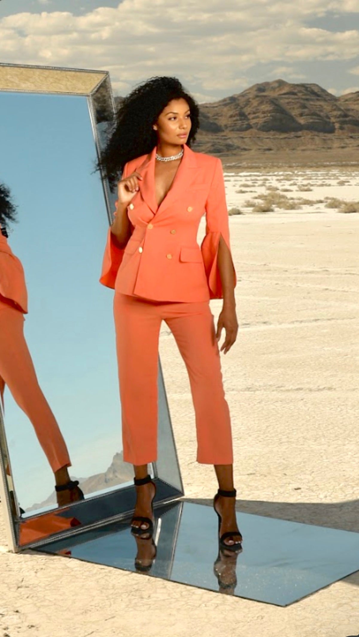 Bethany 2 Piece Linen Suit - Dressed.