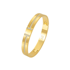 BG107G B.Tiff Pavé Harmony Gold Bangle Bracelet - Dressed.