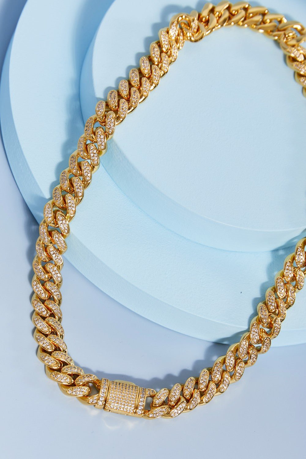 Brass Curb Chain Necklace - Dressed.
