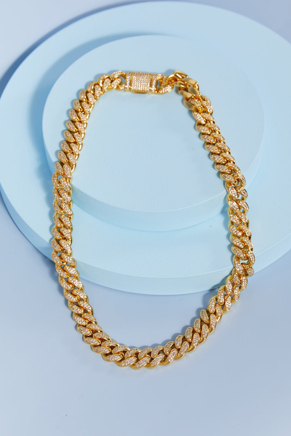 Brass Curb Chain Necklace - Dressed.