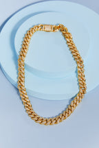 Brass Curb Chain Necklace - Dressed.