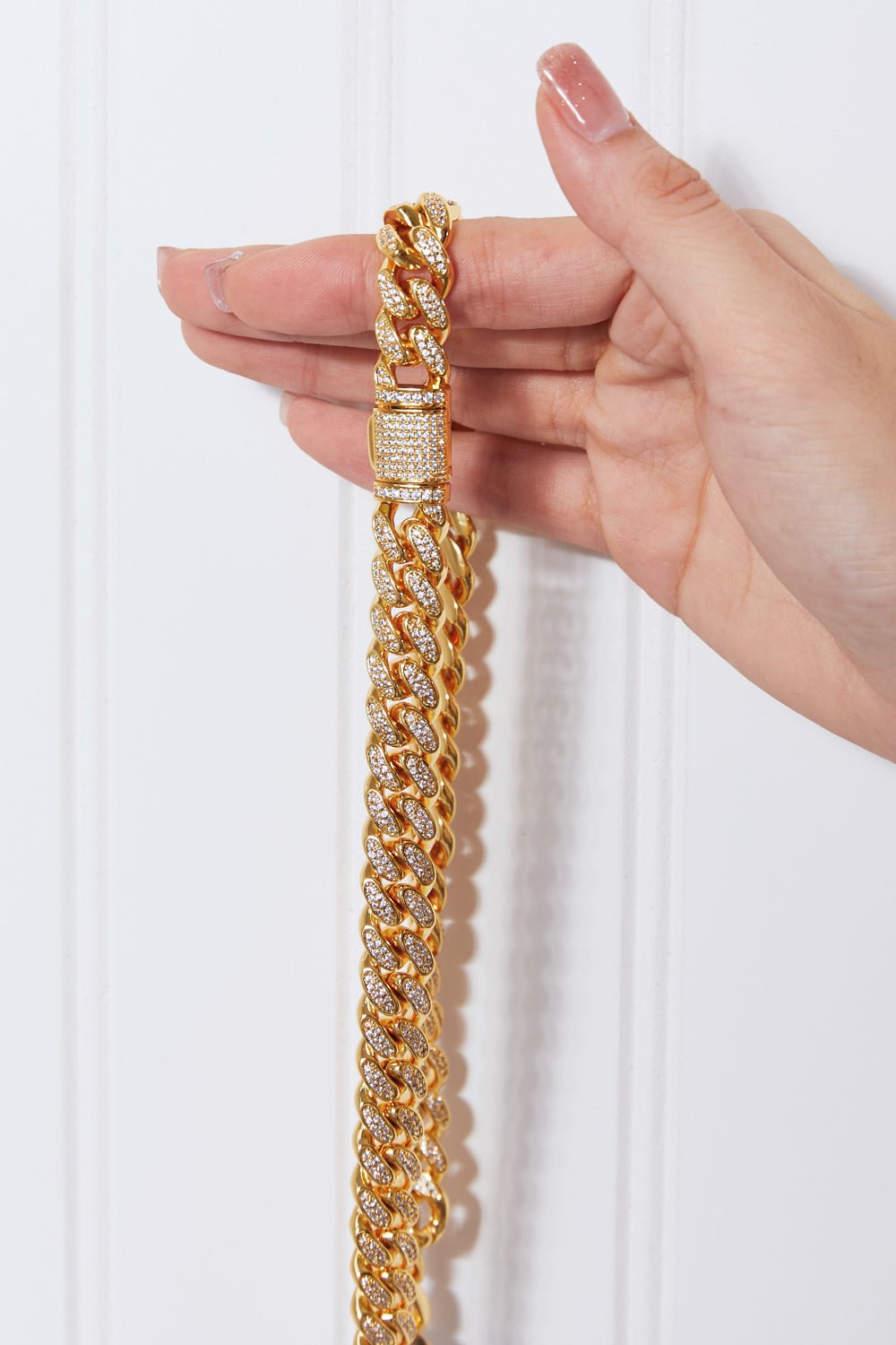 Brass Curb Chain Necklace - Dressed.