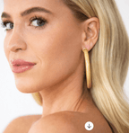 Brushed Gold Hoop Earrings - Dressed.
