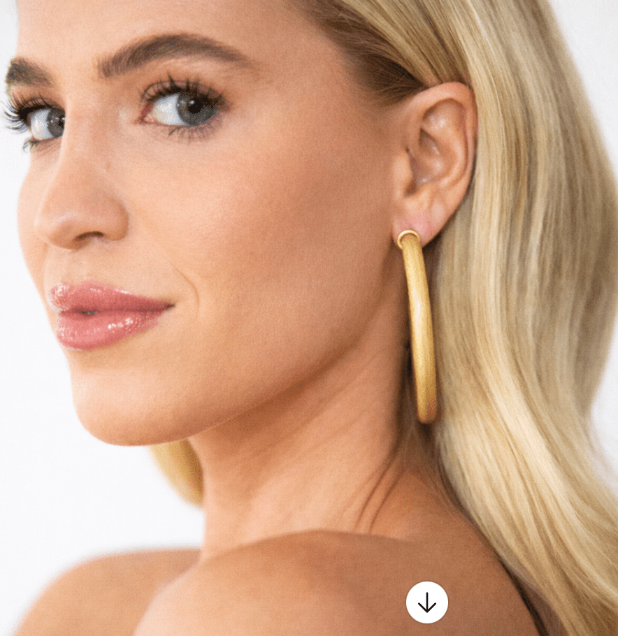 Brushed Gold Hoop Earrings - Dressed.