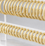 Brushed Gold Hoop Earrings - Dressed.
