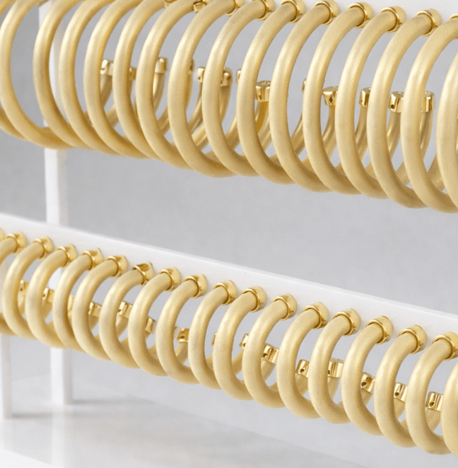 Brushed Gold Hoop Earrings - Dressed.