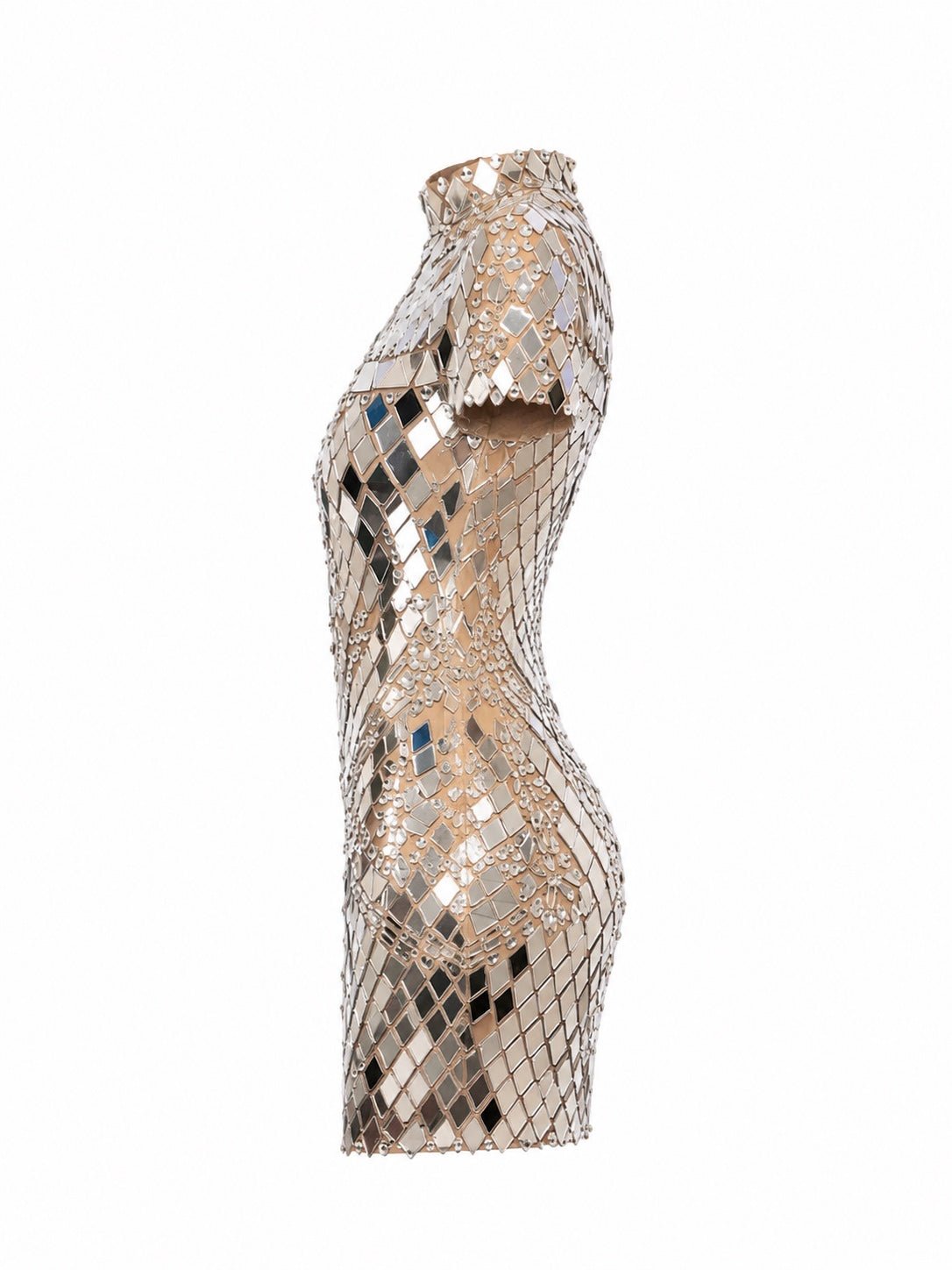 Carmen Mirror Dress — Silver | MCNZ - Dressed.