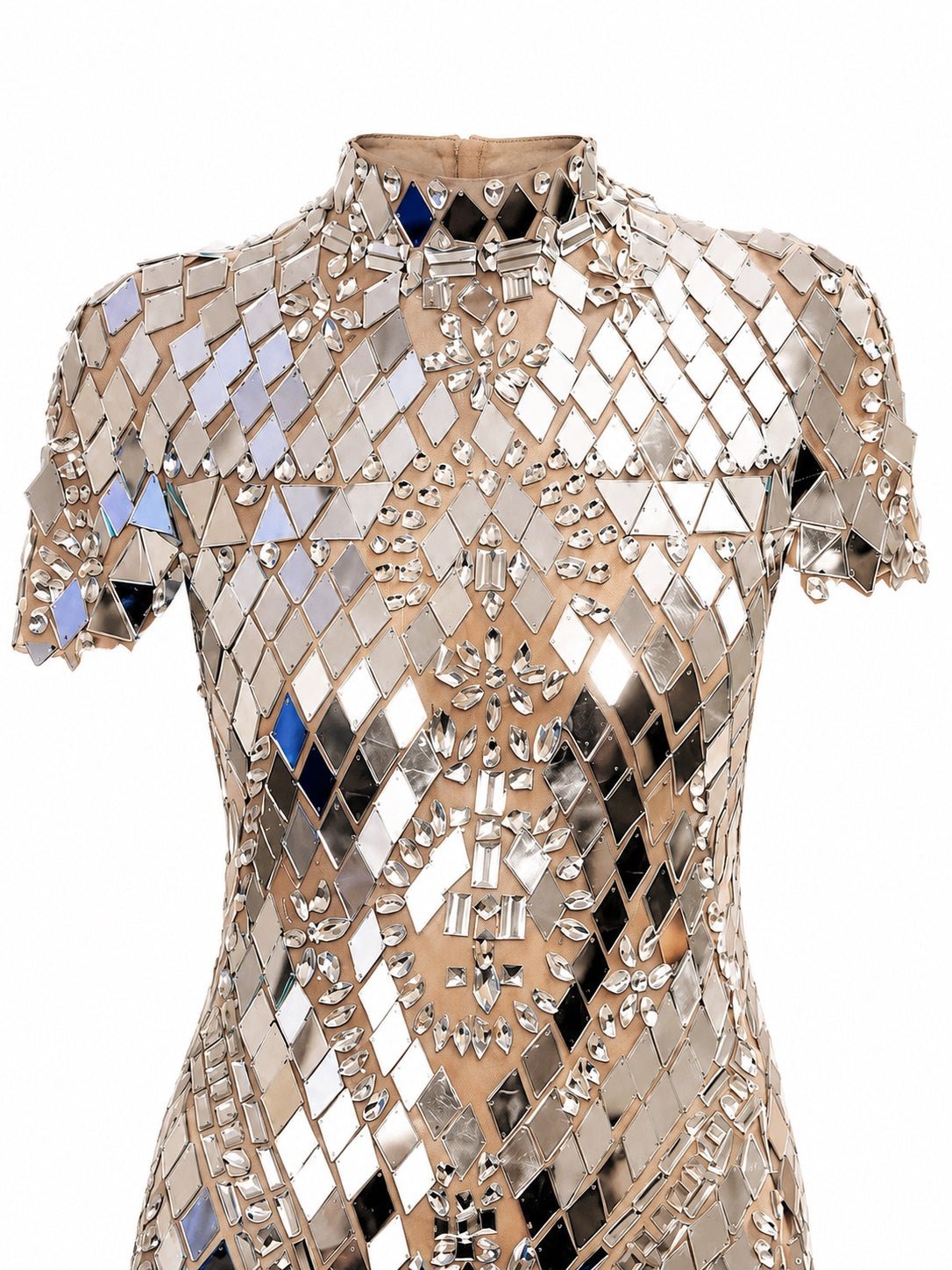 Carmen Mirror Dress — Silver | MCNZ - Dressed.
