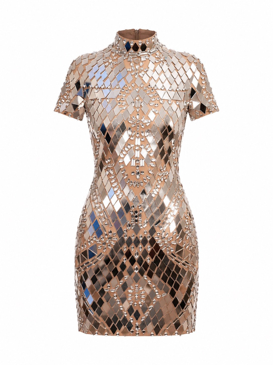 Carmen Mirror Dress — Silver | MCNZ - Dressed.