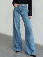 Celia High-Waisted Bootcut Jeans - Dressed.