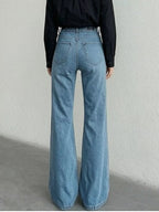 Celia High-Waisted Bootcut Jeans - Dressed.