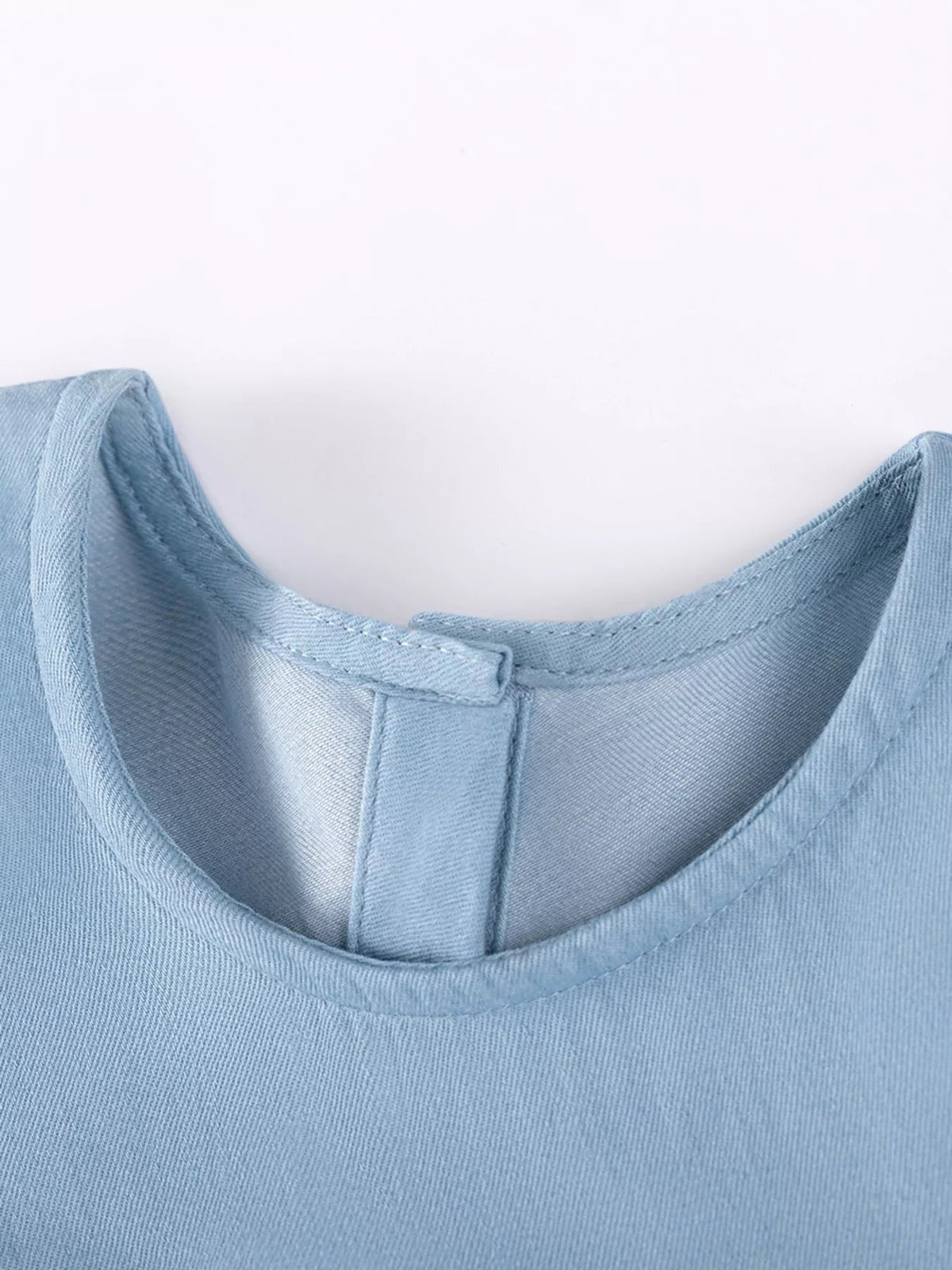 Cerise Cherry Sleeveless Dress — Light Blue - Dressed.