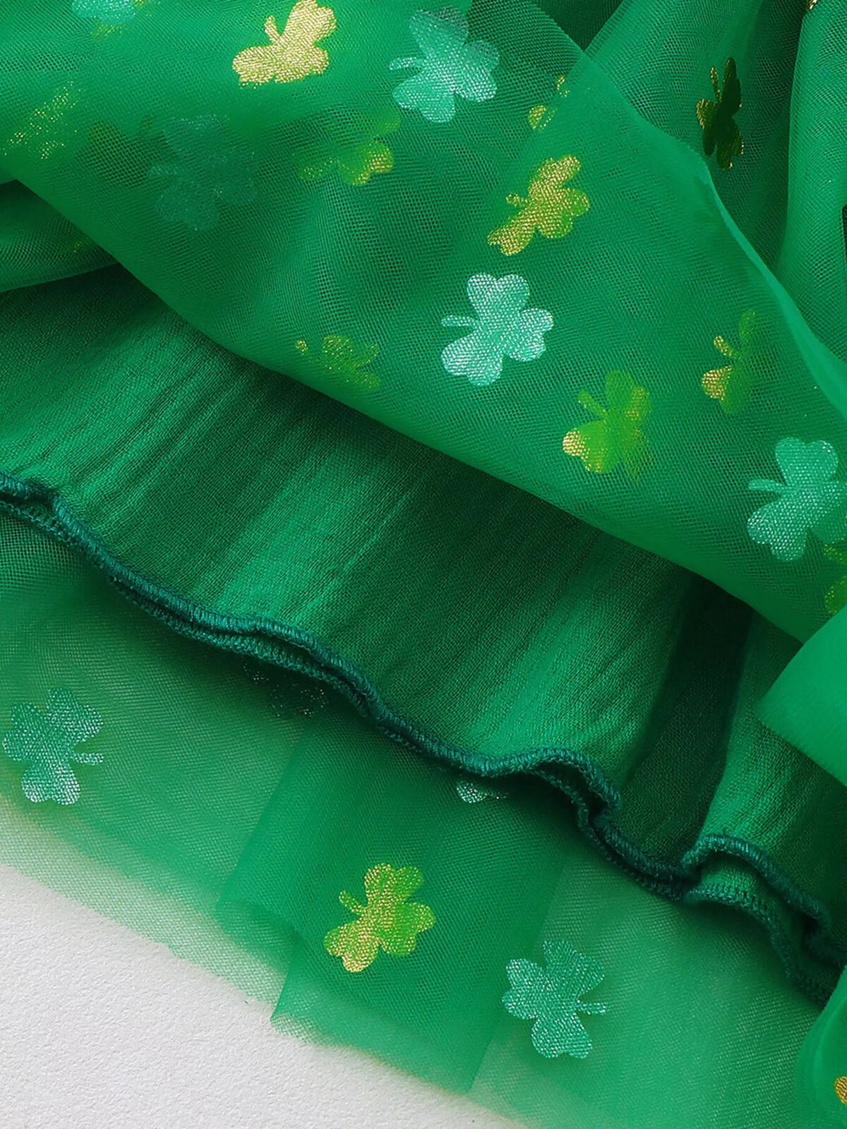 Clover Smocked Tulle Dress — Green - Dressed.