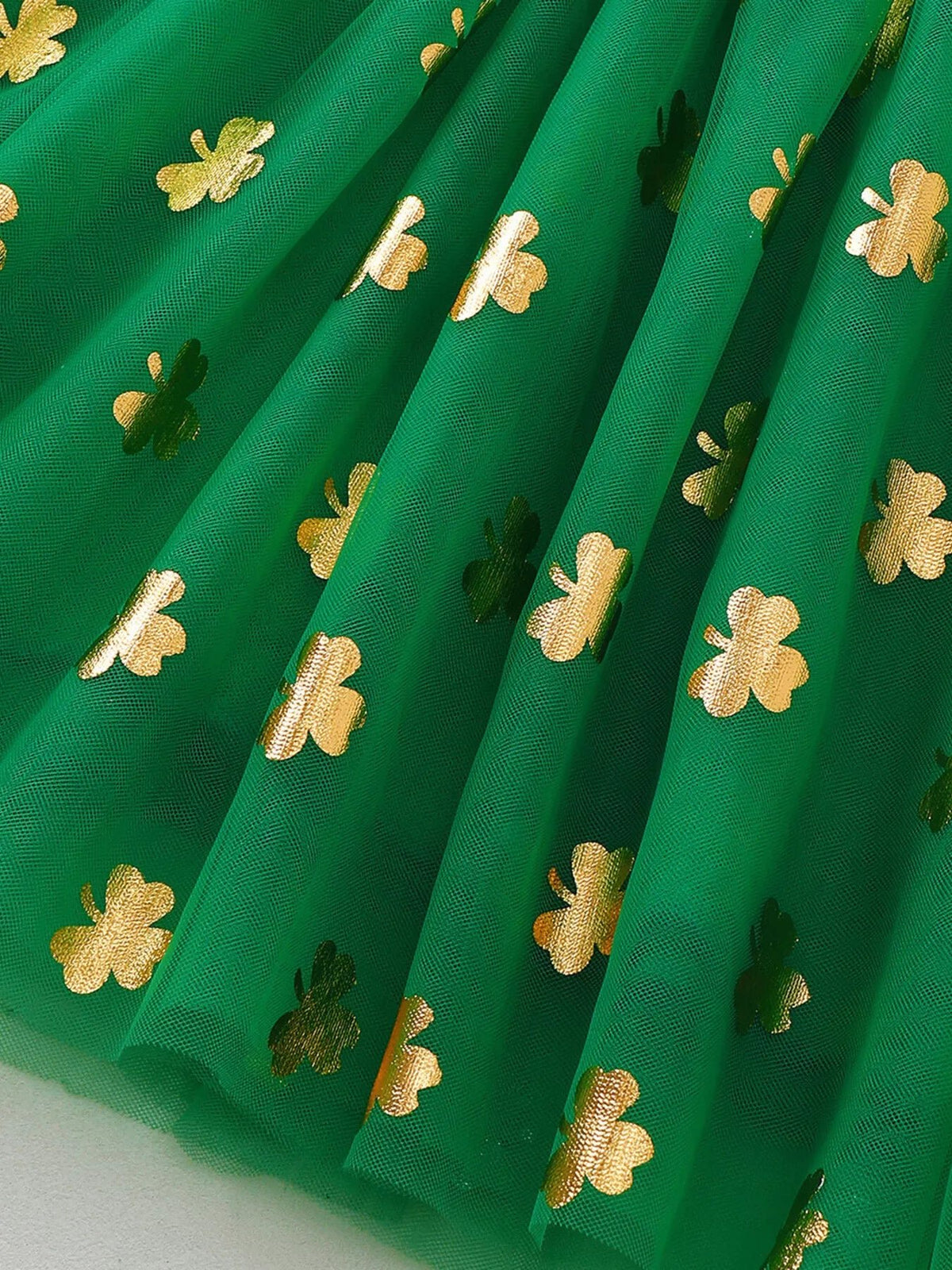 Clover Smocked Tulle Dress — Green - Dressed.