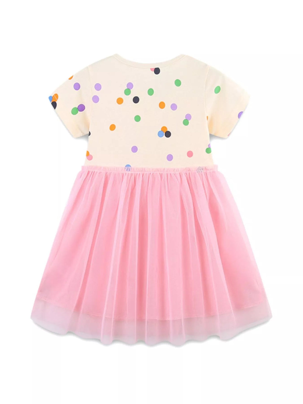 Colette Polka-Dot Tulle Dress — Beige - Dressed.