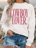 Cowboy Lover Graphic Crewneck Sweatshirt - Dressed.