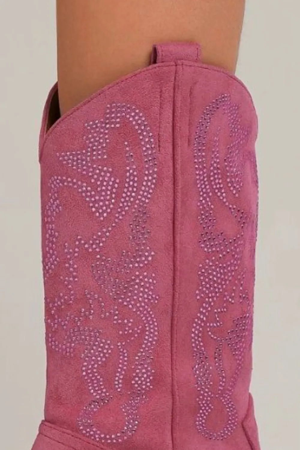 Éclat Rhinestone Pointed-Toe Boots — Cerise - Dressed.