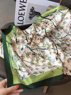 Éden Floral-Print Silk Scarf - Dressed.