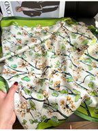 Éden Floral-Print Silk Scarf - Dressed.