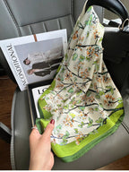 Éden Floral-Print Silk Scarf - Dressed.