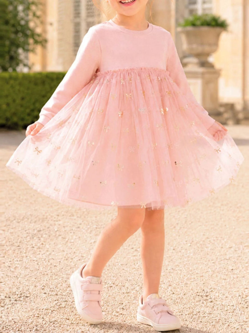 Estelle Sparkling Tulle Dress — Blush Pink - Dressed.