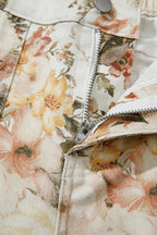 Fleur Vintage Floral Wide-Leg Jeans - Dressed.