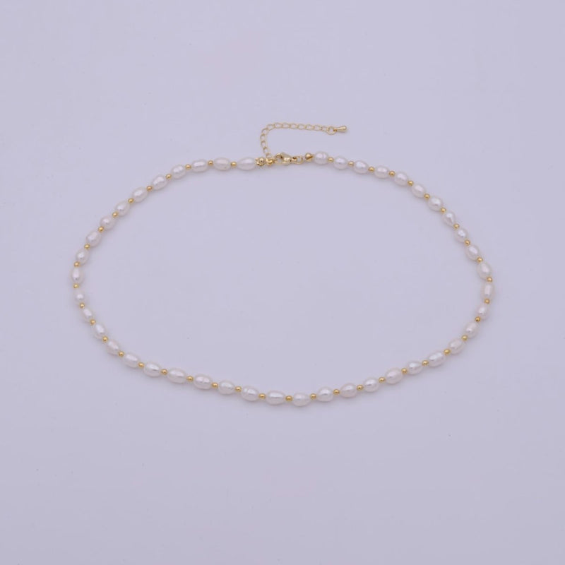 Freshwater Pearl Choker Necklace | Small Dainty Pearl Necklace - Dressed.