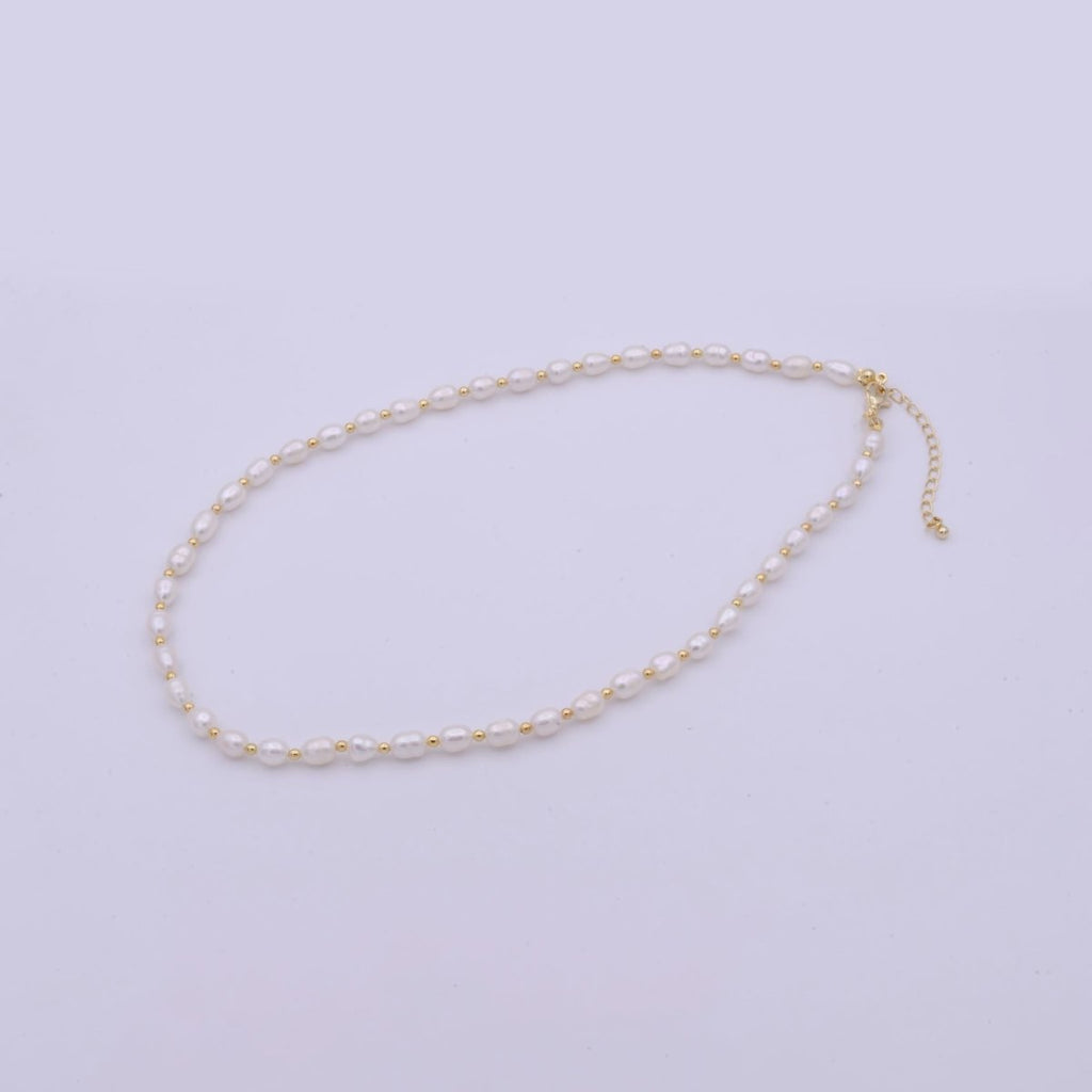 Freshwater Pearl Choker Necklace | Small Dainty Pearl Necklace - Dressed.