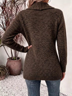 Full Size Open Front Long Sleeve Cardigan Plus Size - Dressed.