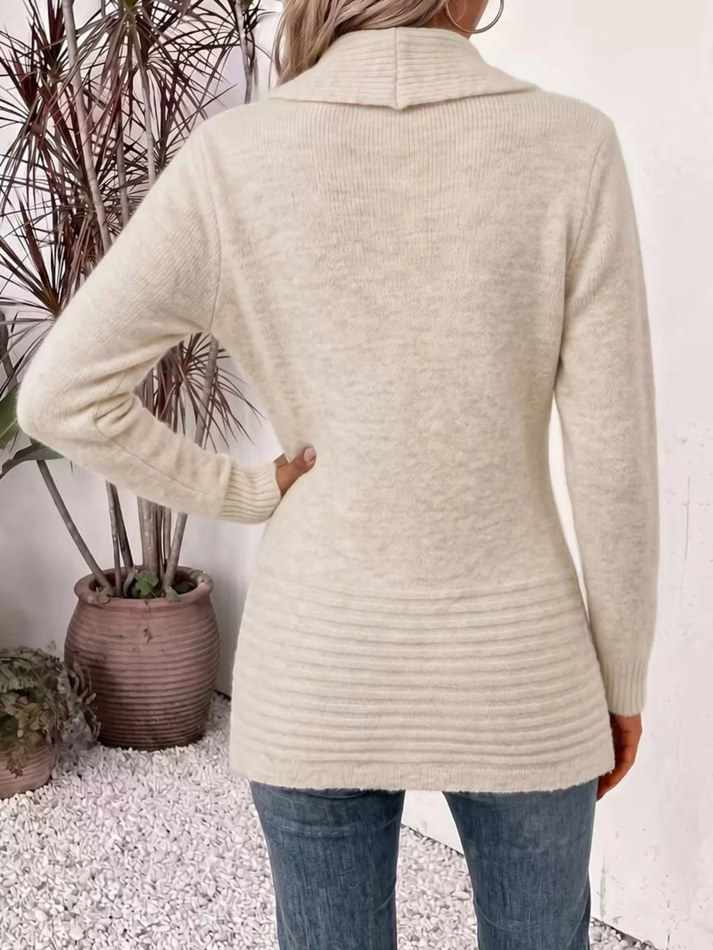 Full Size Open Front Long Sleeve Cardigan Plus Size - Dressed.