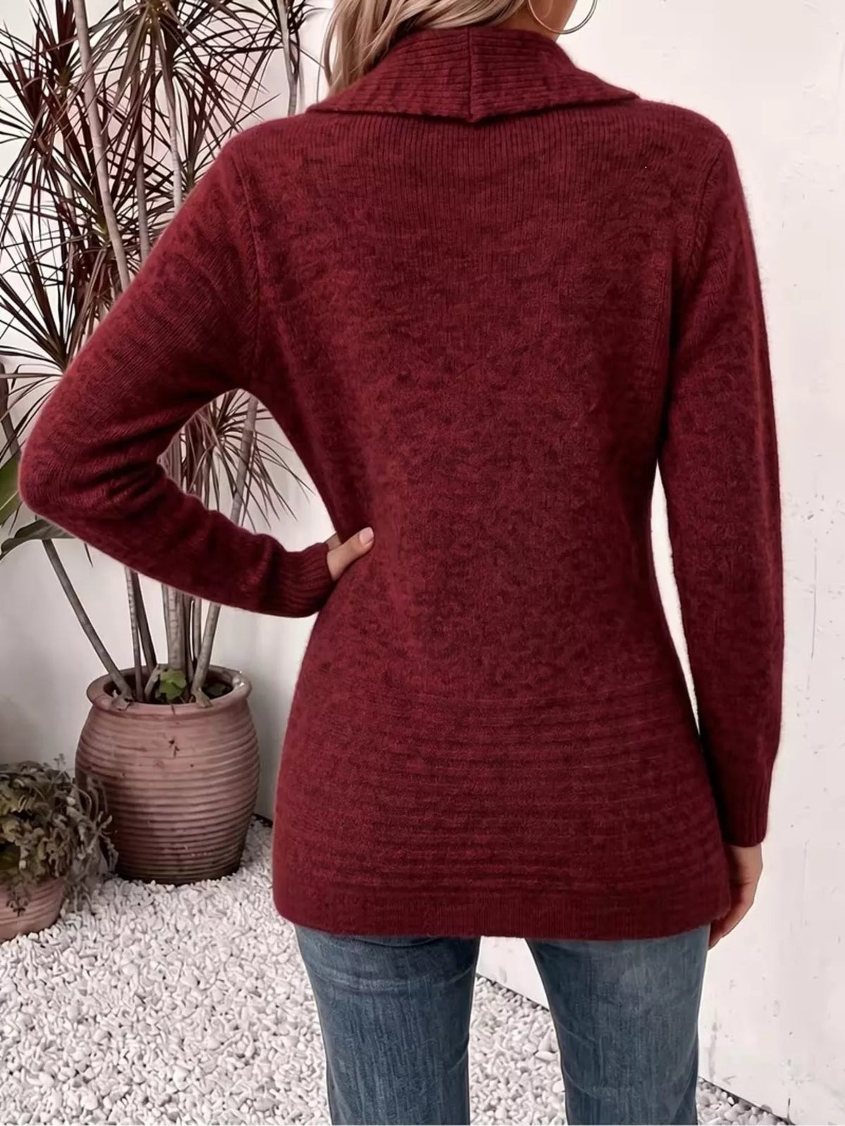 Full Size Open Front Long Sleeve Cardigan Plus Size - Dressed.