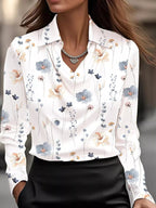 Full Size Satin Cowl Neck Blouse Plus Size - Dressed.