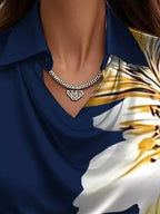 Full Size Satin Cowl Neck Blouse Plus Size - Dressed.