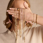 Gold Waterproof Double Layer Saturn Chain Necklace - Dressed.