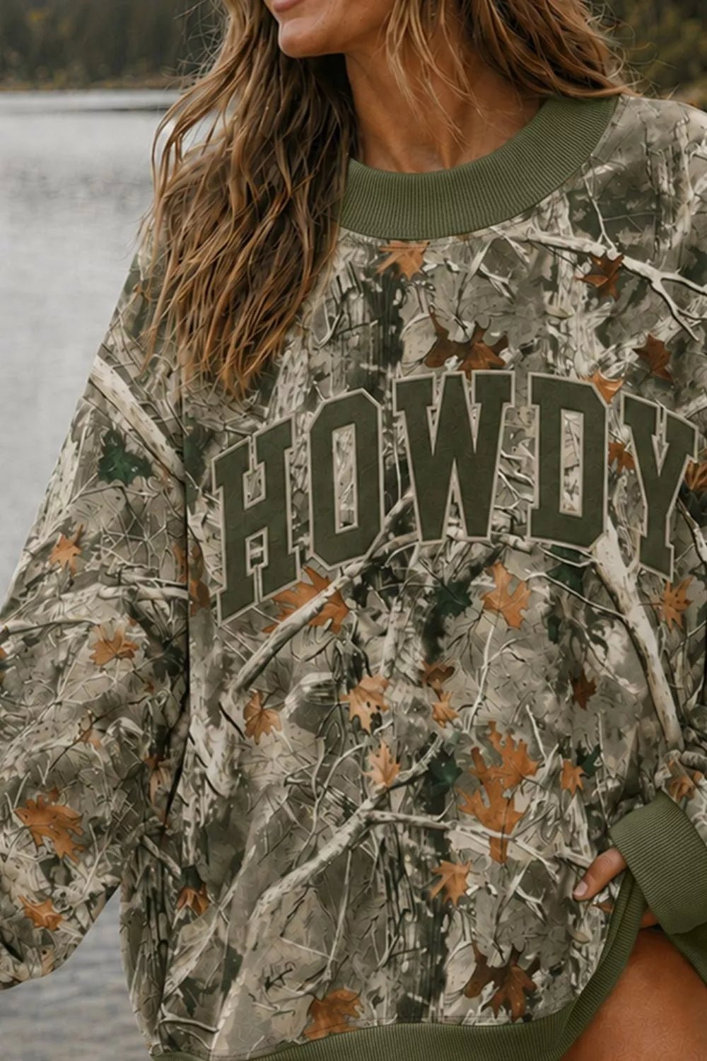 Howdy Camo Oversized Sweatshirt - Dressed.