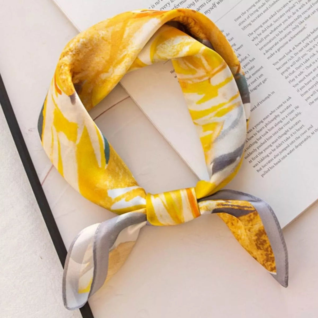 Jardin Floral Silk Square Scarf - Dressed.