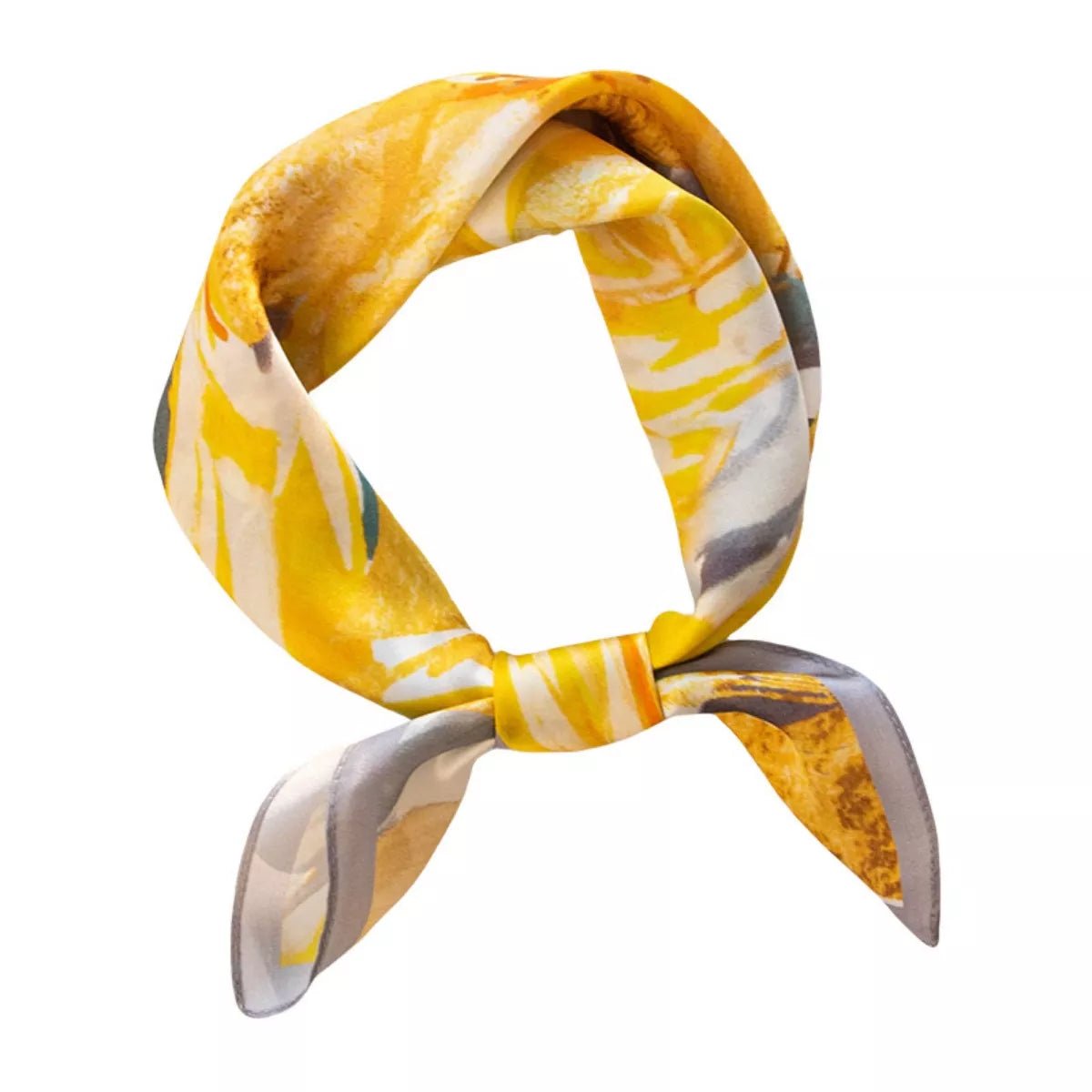 Jardin Floral Silk Square Scarf - Dressed.